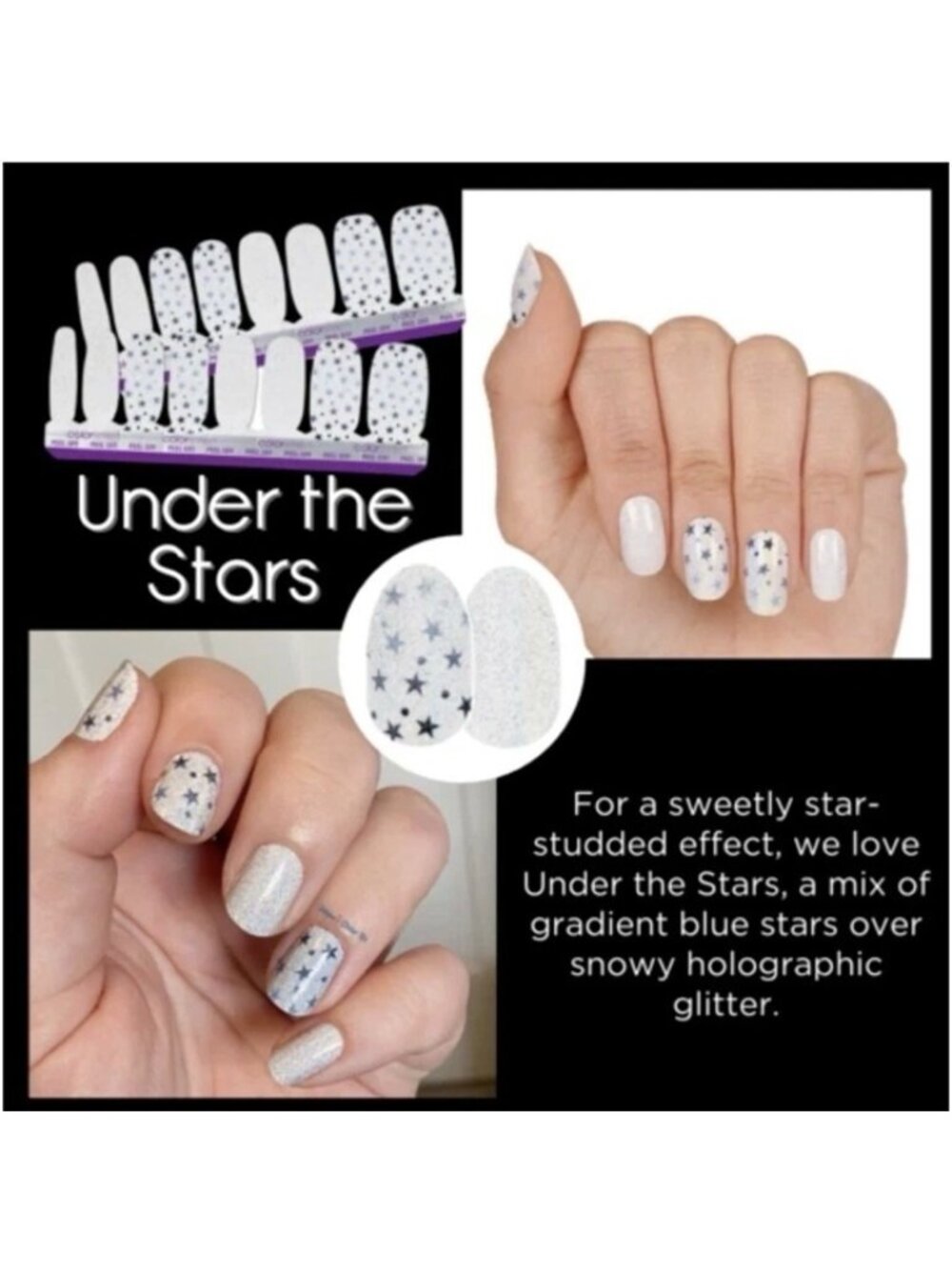 Color Street 100% Real Nail Polish Strips - Discontinued Under The Stars New